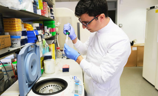 Research Fellow working in a laboratory