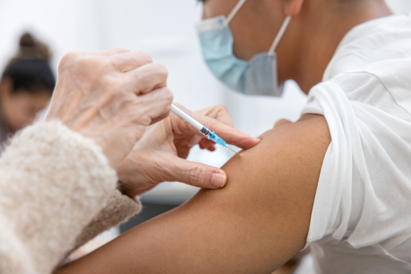 Pop up vaccination centre at Princess Gardens