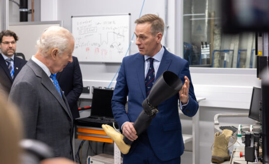 Treatment The King visits Imperial to see cutting-edge trauma injury research